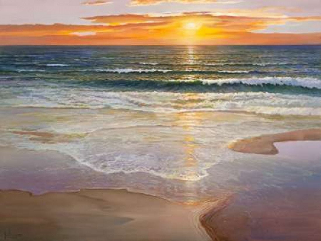 Posterazzi Alba sulla battigia Canvas Art - Adriano Galasso (22 x 28)