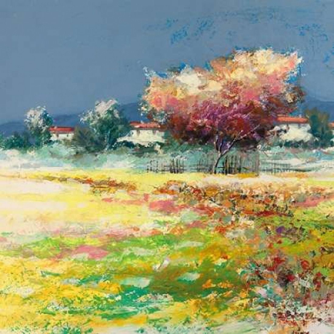 Posterazzi Albero nel prato Canvas Art - Luigi Florio (24 x 24)