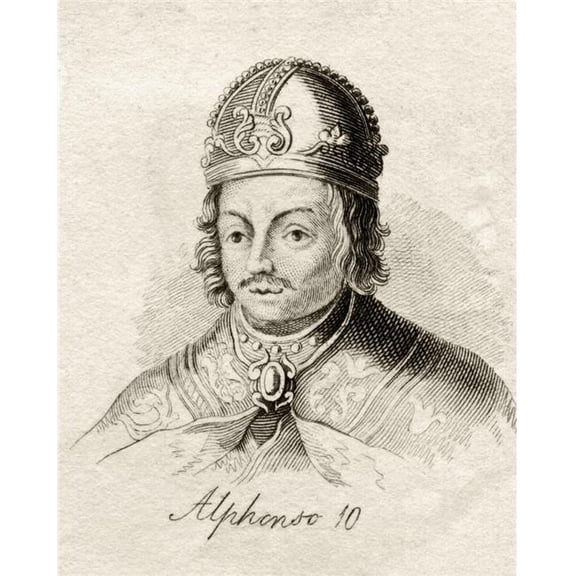 Posterazzi  Alfonso X of Castile 1221 1284 Spanish Monarch King of Castile Leon & Galicia From The Book Crabbs Historical Diction Poster Print - Large - 26 x 32