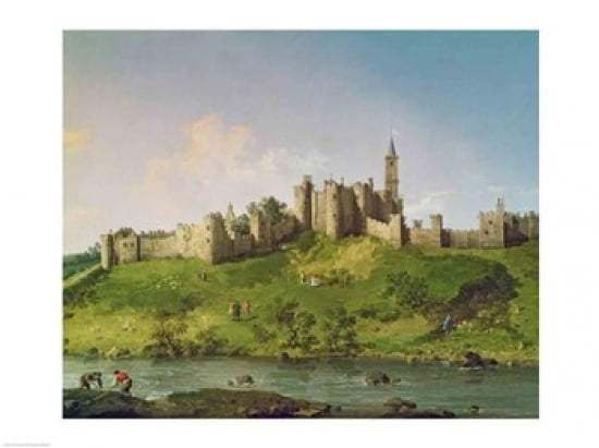Posterazzi Alnwick Castle Canvas Art - Giovanni Antonio Canaletto (36 x 24)