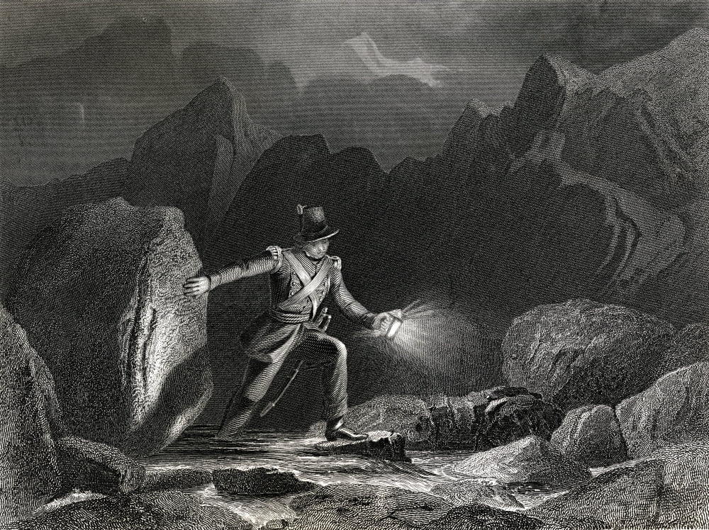 Posterazzi American Engineer Conveying Despatches From A 19Th Century Print Canvas Art - Ken Welsh Design Pics (32 x 24)