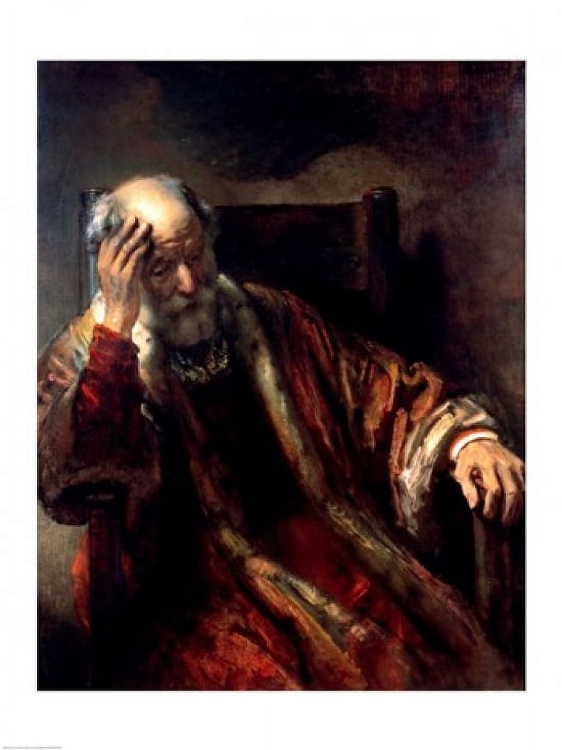 Posterazzi An Old Man in an Armchair Canvas Art - Rembrandt van Rijn (24 x 36)