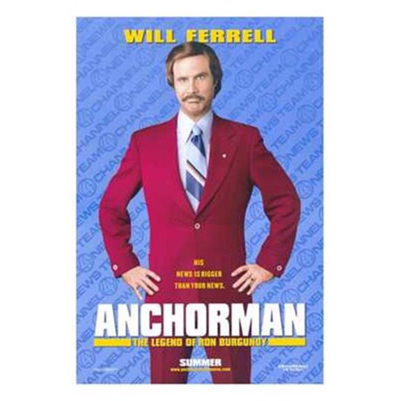 Posterazzi Anchorman the Legend of Ron Burgundy Movie Poster - 11 x 17 in.