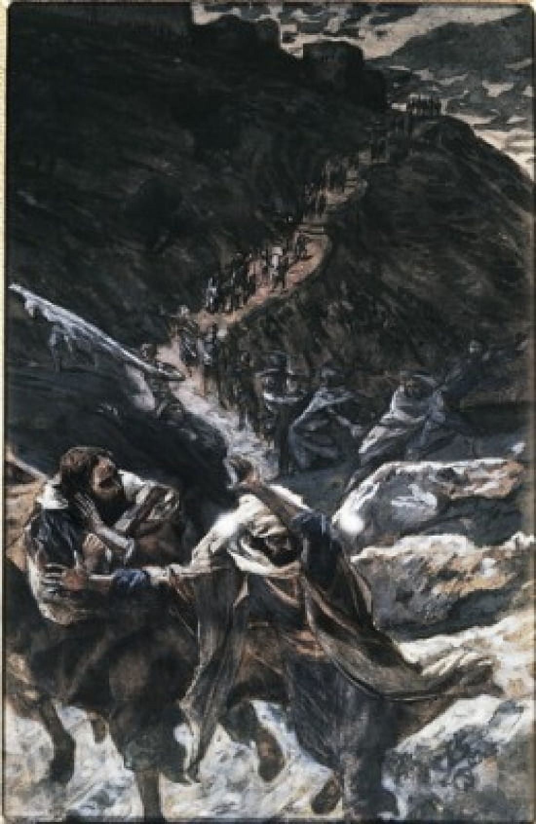 Posterazzi And They All Fortook Him and Fled James Tissot (1836-1902 French) Canvas Art - James Tissot (24 x 36)