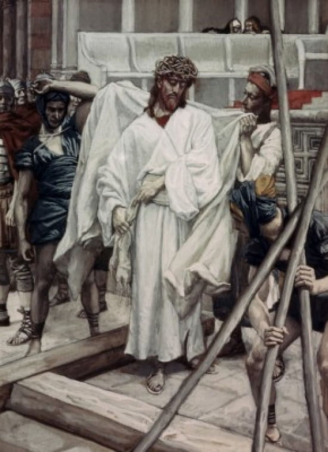 Posterazzi And They Put His Own Raiment on Him James Tissot (1836-1902French) Canvas Art - James Tissot (24 x 36)
