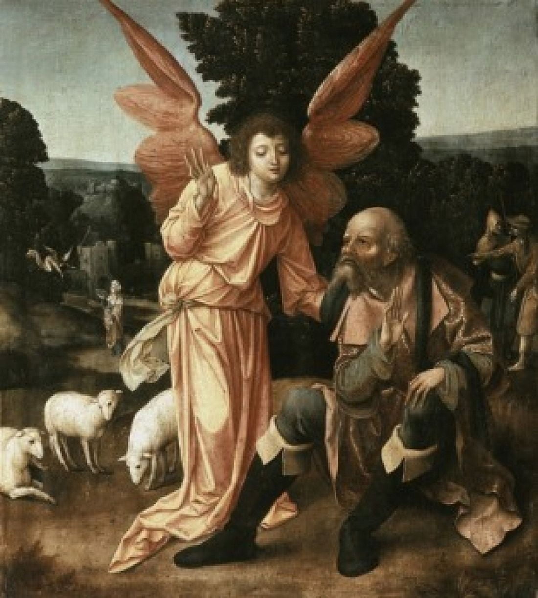 Posterazzi Annunciation to Joachim 15th C Master of Luebeck (15th CGerman) Canvas Art - Master of Luebeck (24 x 36)