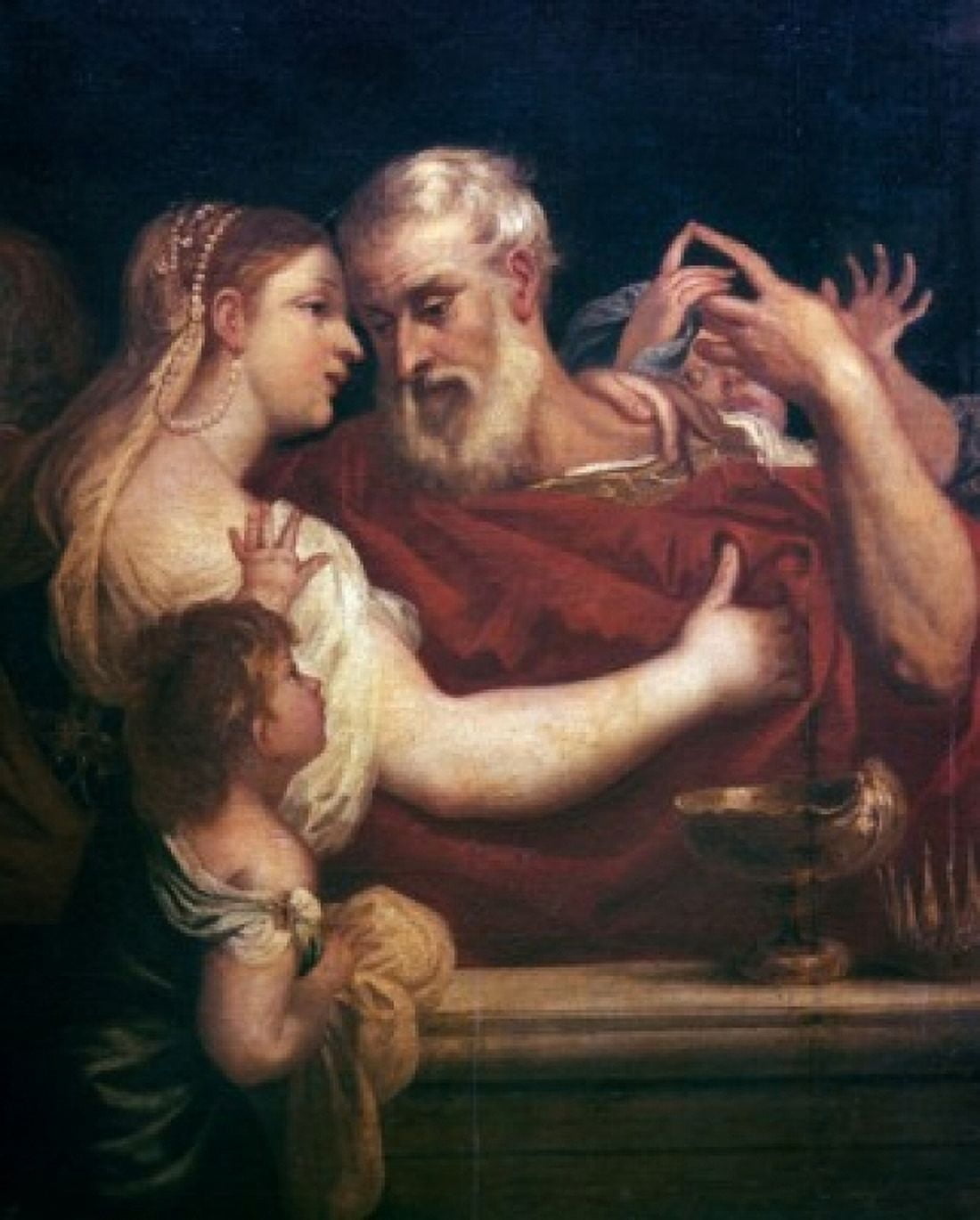 Posterazzi Anthony & Cleopatra by Padovanino (1588-1648) Germany Stuttgart Staatsgalerie Canvas Art - Padovanino (24 x 36)