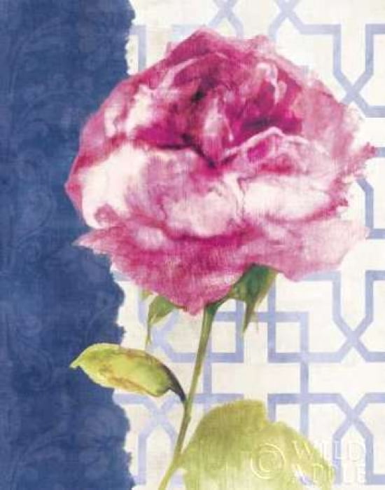 Posterazzi Antique Floral on White II Canvas Art - Wild Apple Portfolio (22 x 28)
