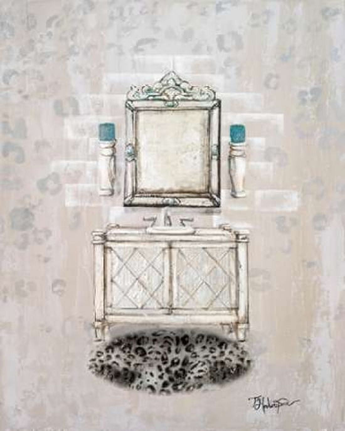 Posterazzi Antique Mirrored Bath I Canvas Art - Tiffany Hakimipour (22 x 28)