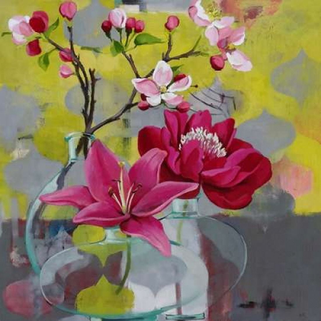 Posterazzi Apple Blossom Trio Canvas Art - Jennifer Rasmusson (24 x 24)