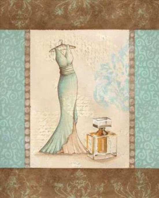 Posterazzi Aqua Fashion I Canvas Art - Sophie Devereux (22 x 28)