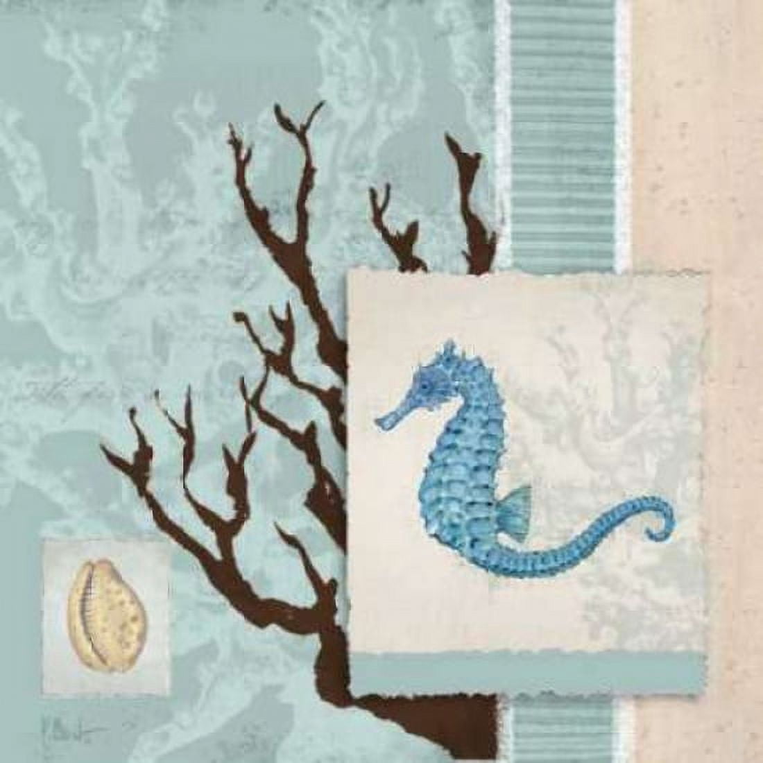 Posterazzi Aquarius Blue Sq II Canvas Art - Paul Brent (24 x 24)
