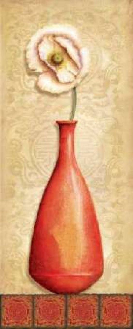Posterazzi Asian Red III Canvas Art - Delphine Corbin (24 x 48)