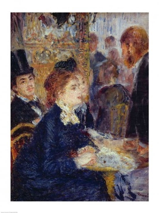 Posterazzi At the Cafe Canvas Art - Pierre-Auguste Renoir (24 x 36)