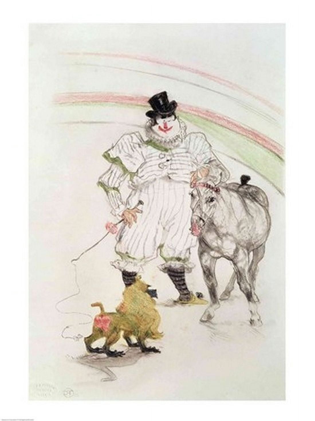 Posterazzi At the Circus performing horse and monkey 1899 Canvas Art - Henri de Toulouse-Lautrec (24 x 36)