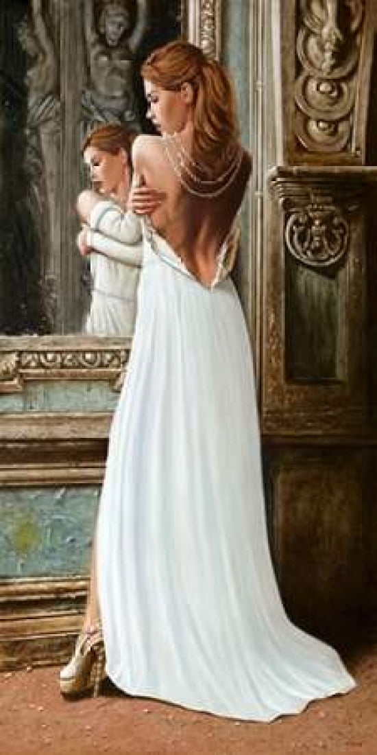 Posterazzi At the Mirror Canvas Art - John Silver (10 x 20)