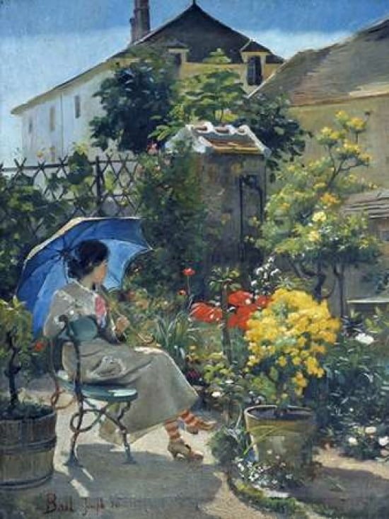 Posterazzi Au jardin Canvas Art - Joseph Bail (22 x 28)