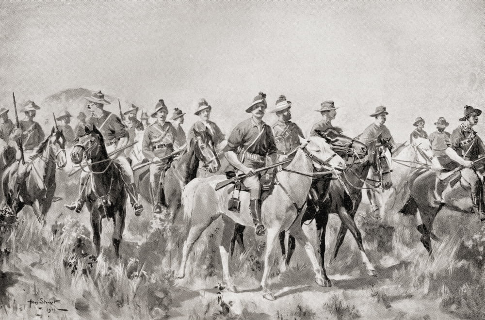 Posterazzi Australian Bushmen On The March During The Second Boer War From South Africa And The Transvaal War By Louis Creswicke Published 1900 Canvas Art - Ken Welsh Design Pics (36 x 22)