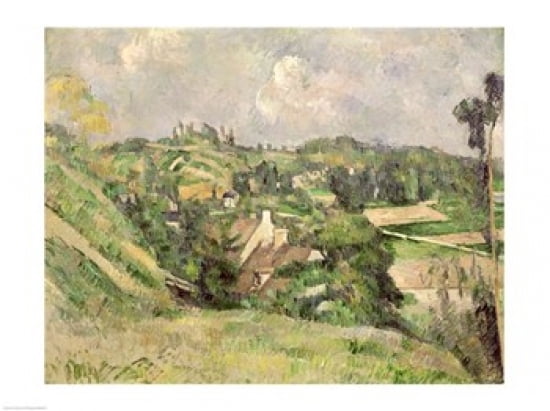 Posterazzi Auvers-sur-Oise seen from the Val Harme Canvas Art - Paul Cezanne (36 x 24)