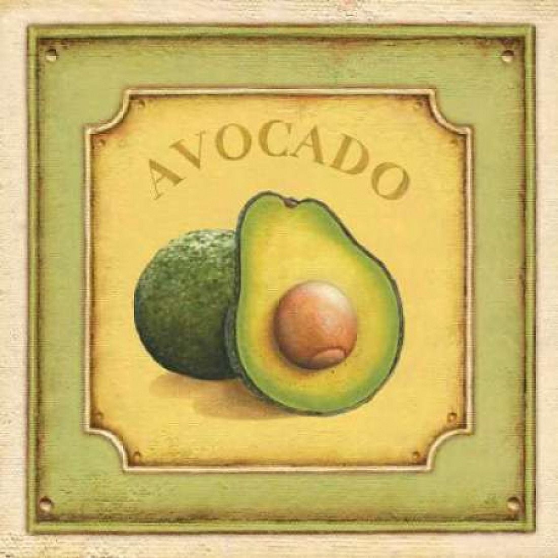 Posterazzi Avocado Canvas Art - Daphne Brissonnet (24 x 24)
