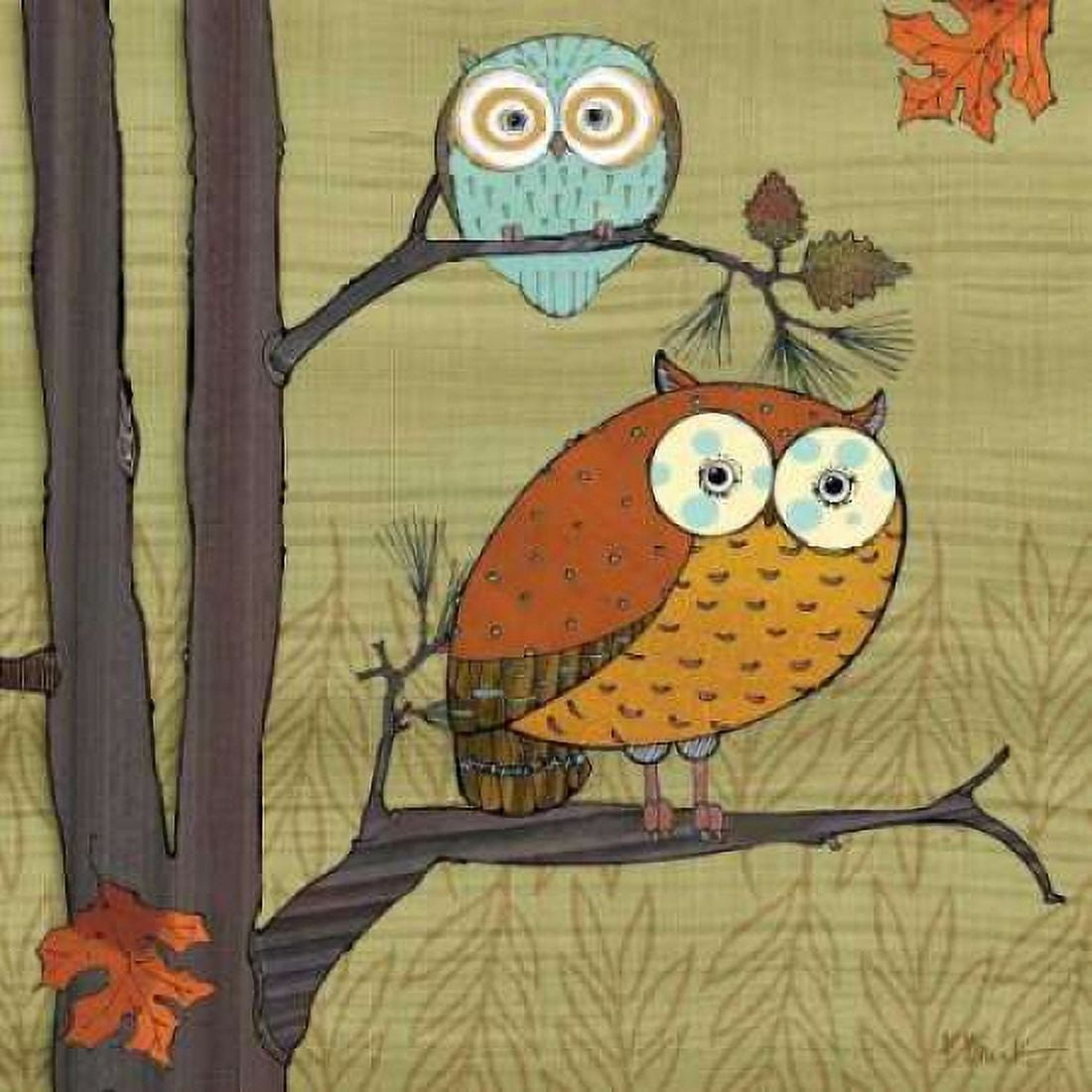 Posterazzi Awesome Owls I Canvas Art - Paul Brent (24 x 24)