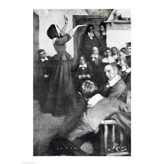 Posterazzi BALBAL108907LARGE Anne Hutchinson Preaching in Her House in Boston 1637 Illustration From Colonies & Nation Poster Print by Howard Pyle - 24 x 36 in. - Large