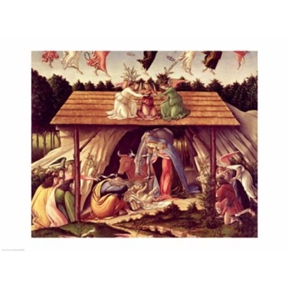 Mystic Nativity, 1500 Poster Print by Sandro Botticelli (24 x 18)