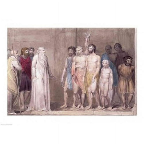 Posterazzi BALBAL25404 St. Gregory & The British Captives Poster Print by William Blake - 24 x 18 in.
