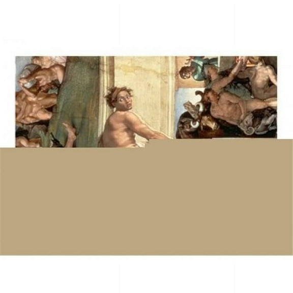 Posterazzi BALBAL377133 Sistine Chapel Ceiling 1508-12 Detail of One of The Ignudi Poster Print by Michelangelo Buonarroti - 24 x 18 in.