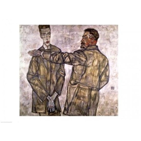 Posterazzi BALBAL41186 Double Portrait of Otto & Heinrich Benesch Poster Print by Egon Schiele - 24 x 18 in.