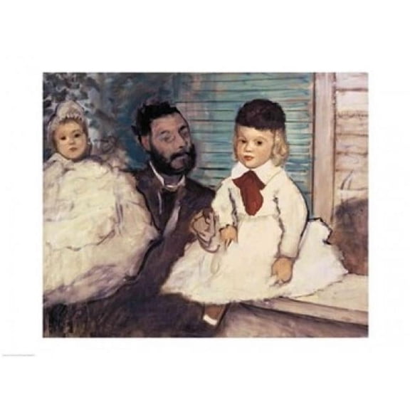 Posterazzi BALBAL58454 Comte Le Pic & His Sons Poster Print by Edgar Degas - 24 x 18 in.