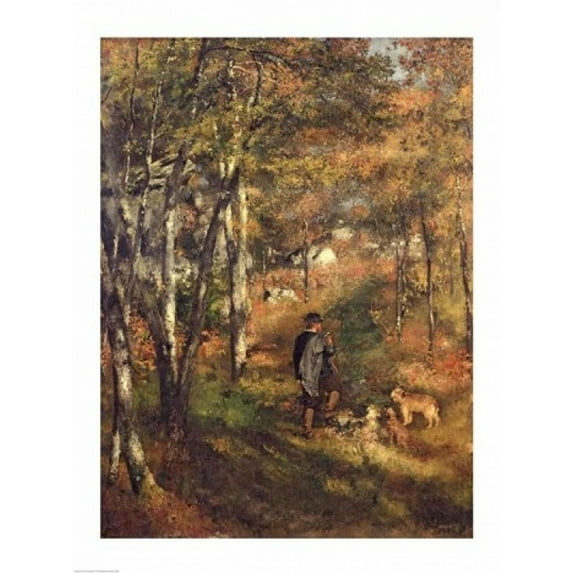 Posterazzi BALBAL72394 Jules Le Coeur in The Forest of Fontainebleau 1866 Poster Print by Pierre-Auguste Renoir - 18 x 24 in.