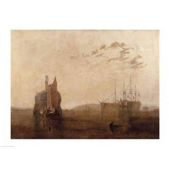 Posterazzi BALBAL75925 Hulks on The Tamar Poster Print by J.M.W. Turner - 24 x 18 in.