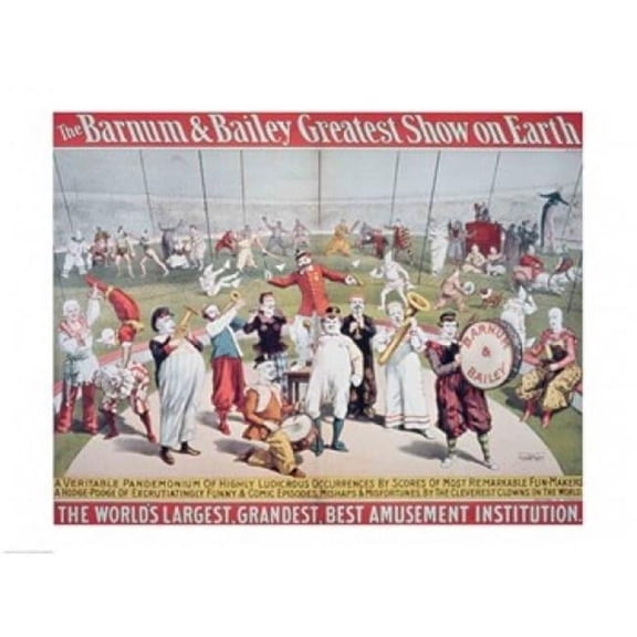 Posterazzi BALBAL8491 Poster Advertising The Barnum & Bailey Greatest Show on Earth Poster Print - 24 x 18 in.