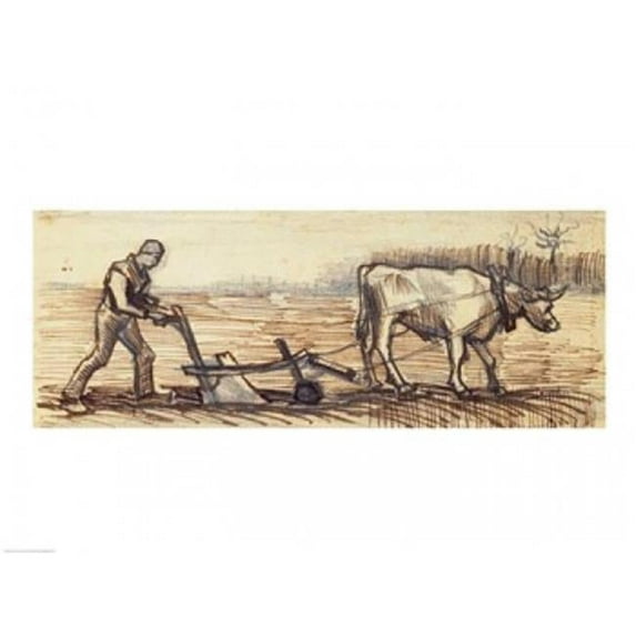 Posterazzi BALNOR61644 At The Plough Poster Print by Vincent Van Gogh - 24 x 18 in.