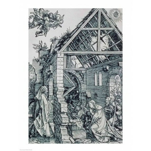 Posterazzi BALXAM120997 The Adoration of The Shepherds Poster Print by Albrecht Durer - 18 x 24 in.