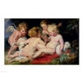 thumbnail image 1 of Posterazzi BALXAM68653LARGE Infant Christ with John The Baptist & Two Angels Poster Print by Peter Paul Rubens - 36 x 24 in. - Large, 1 of 1