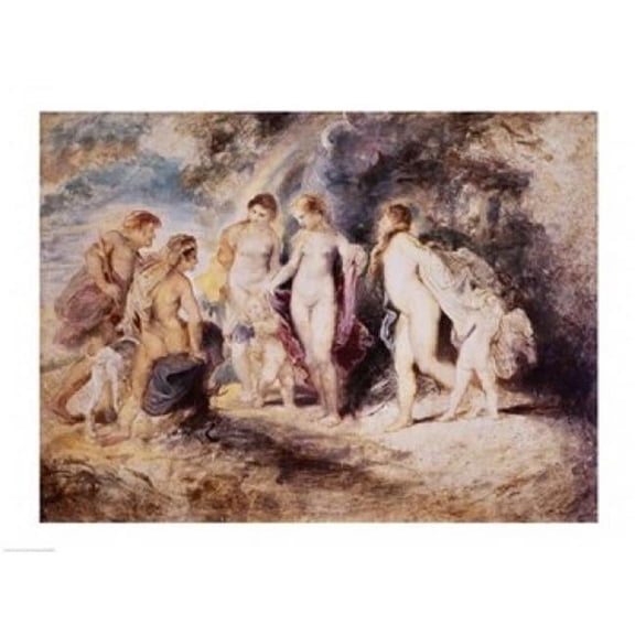 Posterazzi BALXAM68932LARGE The Judgment of Paris Poster Print by Peter Paul Rubens - 36 x 24 in. - Large