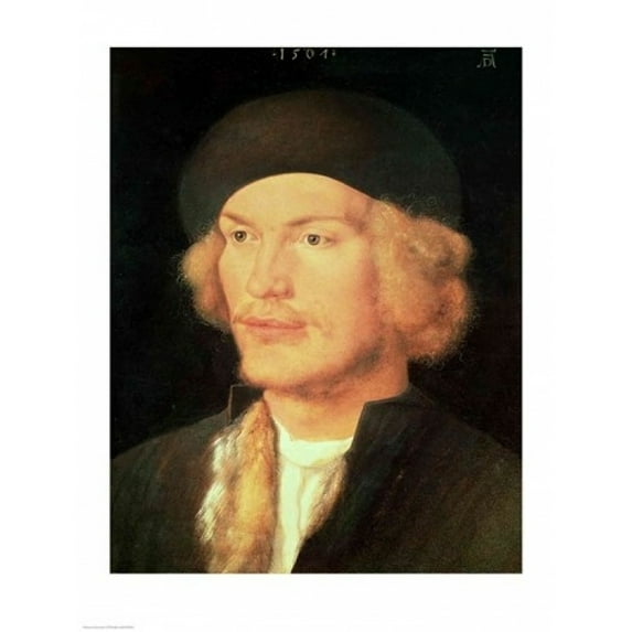 Posterazzi BALXAM70454 Young Man 1507 Poster Print by Albrecht Durer - 18 x 24 in.
