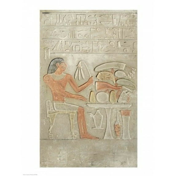Posterazzi BALXCH220064LARGE Stela Depicting The Deceased Before An Offering Table Poster Print - 24 x 36 in. - Large