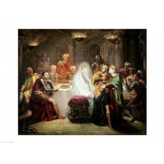 Posterazzi BALXIR112013LARGE The Ghost of Banquo Poster Print by Theodore Chasseriau - 36 x 24 in. - Large