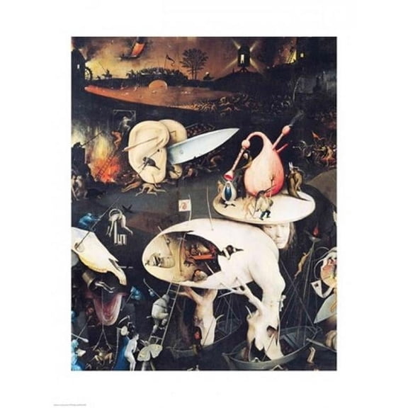 Posterazzi BALXIR145699 The Garden of Earthly Delights Hell Right Wing of Triptych C.1500 Poster Print by Hieronymus Bosch - 18 x 24 in.
