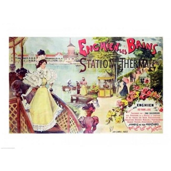 Posterazzi BALXIR173007 Poster Advertising The Spa Resort of Enghien-Les-Bains France Poster Print - 24 x 18 in.