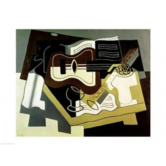 Posterazzi BALXIR174174LARGE Guitar & Clarinet 1920 Poster Print by Juan Gris - 36 x 24 in. - Large