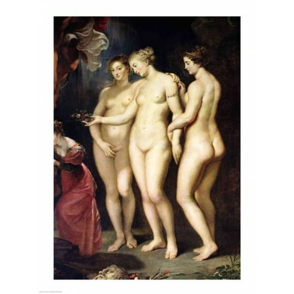 Posterazzi BALXIR17688LARGE The Medici Cycle - Education of Marie De Medici Detail of The Three Graces Poster Print by Peter Paul Rubens - 24 x 36 in. - Large