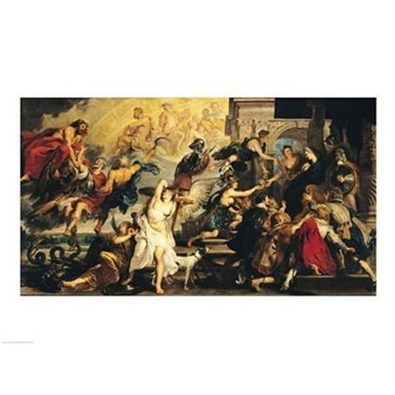 Posterazzi BALXIR17699LARGE The Apotheosis of Henri IV & The Proclamation of The Regency of Marie De Medici Print by Peter Paul Rubens - 36 x 24 in. - Large
