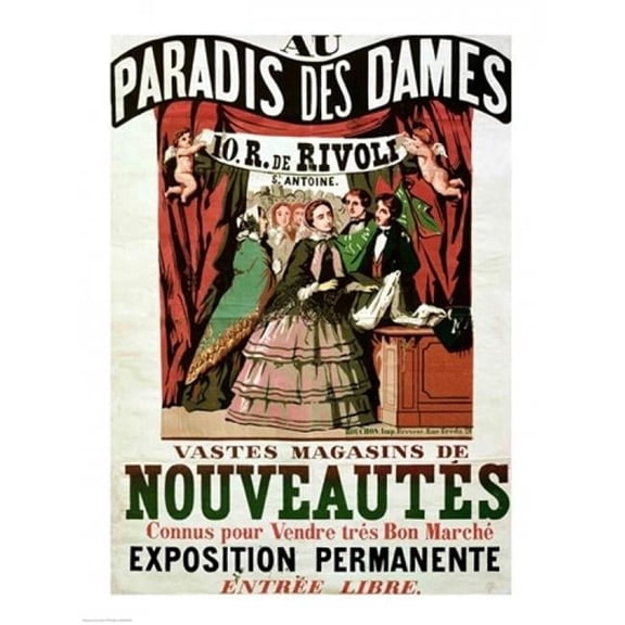 Posterazzi BALXIR182922LARGE Poster Advertising Au Paradis Des Dames Poster Print - 24 x 36 in. - Large