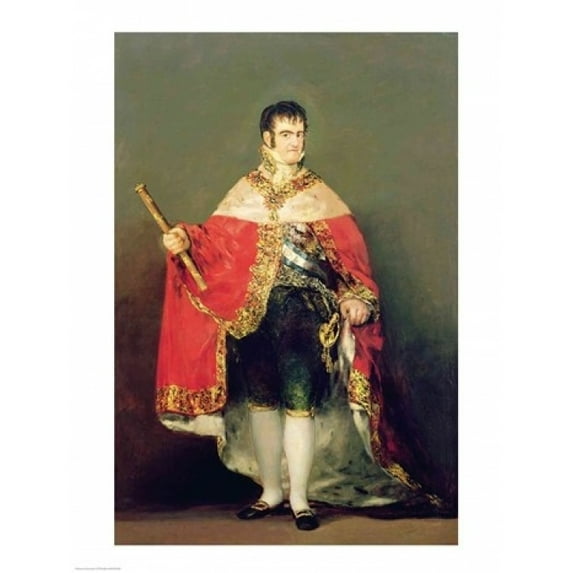 Posterazzi BALXIR192458 Portrait of Ferdinand VII Poster Print by Francisco De Goya - 18 x 24 in.