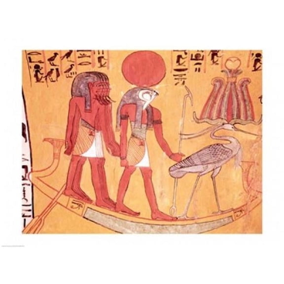 Posterazzi BALXIR226122 Solar Barque with Re-Horakhty Poster Print - 24 x 18 in.