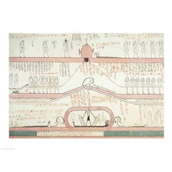 Posterazzi BALXIR226164 Scene From The Book of Amduat Showing The Journey To The Underworld Poster Print - 24 x 18 in.
